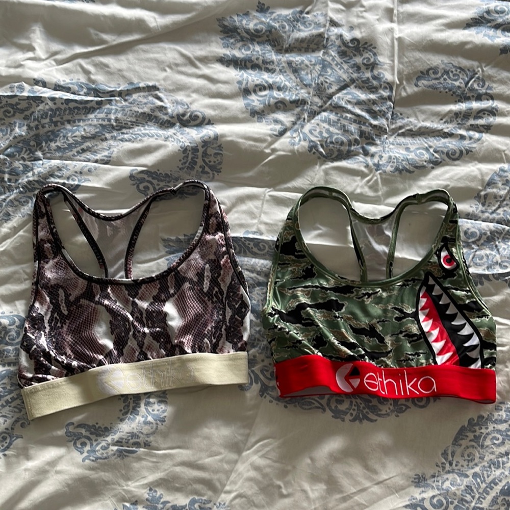 Two ethika sports bras